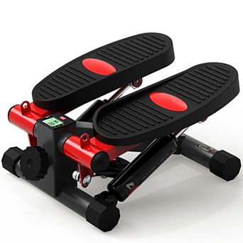 HARISON Mini Stepper with LCD Monitor, 300LBS Capacity Portable Stair Stepper (HRK-349 Black)