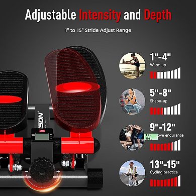 HARISON HARISON Mini Steppers for Exercise, Portable Under Desk Stepper for Home (HRK-349 Black)