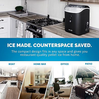 Newair 26 lbs. Countertop Nugget Ice Maker, Self-Cleaning Button and Easy-Pour Waterspout