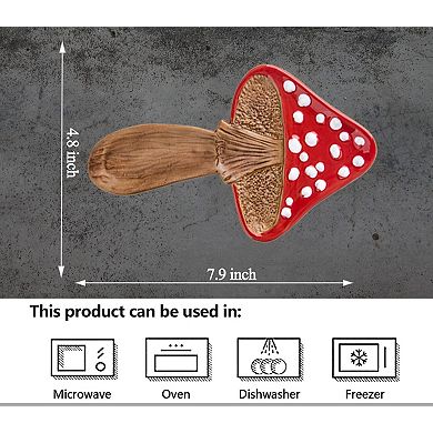 Spoon Rest Mushroom Ceramic Spoon Holder