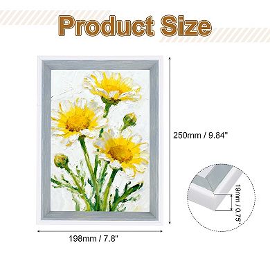 9x6.9 Inch Resin Rectangle Photo Frame, Tabletop Display for Decor 1Pc