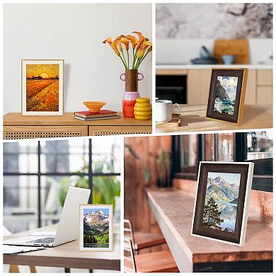 9x6.9 Inch Resin Rectangle Photo Frame, Tabletop Display for Decor 1Pc