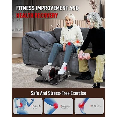 HARISON Mini Under Desk Elliptical Peddler with LCD Display, Compact Foot & Leg Exerciser (HRK-E305)