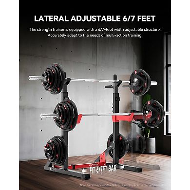 HARISON Adjustable Squat Rack,Heavy Duty Barbell Rack for Home Gym, Power Rack (HRK-G30812)