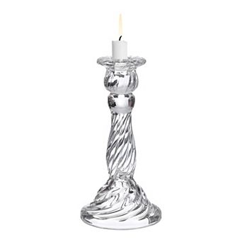 Vintage Crystal Candle Holder, Glass Tealight Holder 3.94x3.94x7.87 Inch, X-Large Spiral