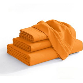 1500 Premium Hotel Quality Microfiber Three Line Embroidered Softest 4 pc Bed Sheet Set