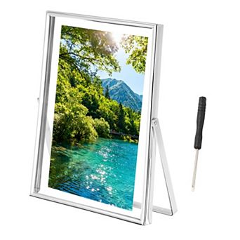 8.3 x 6.5" Vertical Floating Frame, Metal Edge Photo Frame Display 6x8inch 1 pc