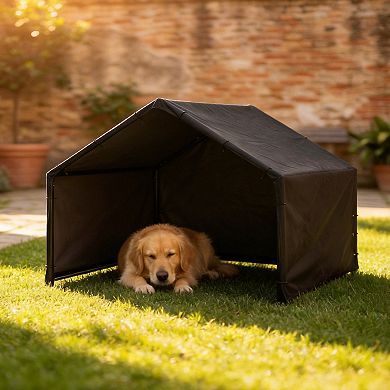 Dog Shade Shelter Outdoor, Dog House Outside with Canopy