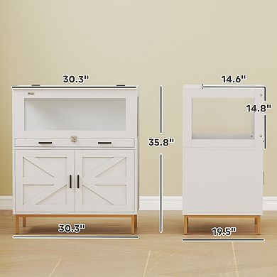 Hamster Cage with Storage Cabinet, Small Animal Cage with Pull Out Drawer