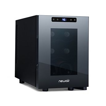 Newair Shadow-T Series, 6 Bottle Wine Cooler with Tempered Glass Door & Thermoelectric Cooling