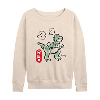 Women's Disney / Pixar's Toy Story Rex Sketch French Terry Long Sleeve Tee