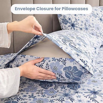 Queen Size Sheets Set - 4 Piece Soft Breathable Microfiber Bed Sheet Set - Deep Pocket Non-Slip