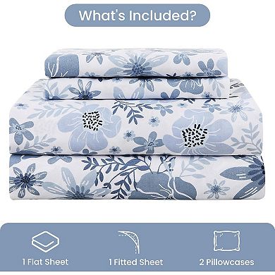 Queen Size Sheets Set - 4 Piece Soft Breathable Microfiber Bed Sheet Set - Deep Pocket Non-Slip