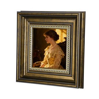 8.5x8.5" Resin Square Photo Frame, Tabletop Display & Wall Mount 1 pc Gold Brown