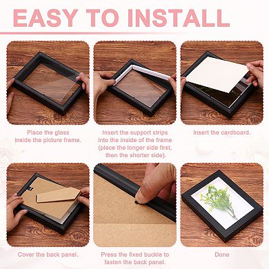 5x6.7 Inch Shadow Box Display Frame, 2cm Deep Photo Shadow Box, Gold
