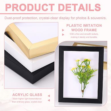 5x6.7 Inch Shadow Box Display Frame, 2cm Deep Photo Shadow Box, Gold