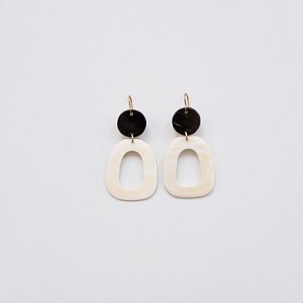 Open Oblong Drop Earrings