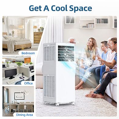 IDEALHOUSE 8000 BTU 3-in-1 ABS Portable Room Air Conditioner