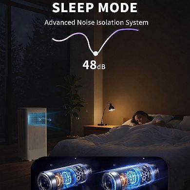 IDEALHOUSE 8000 BTU ABS Portable Air Conditioner with Remote