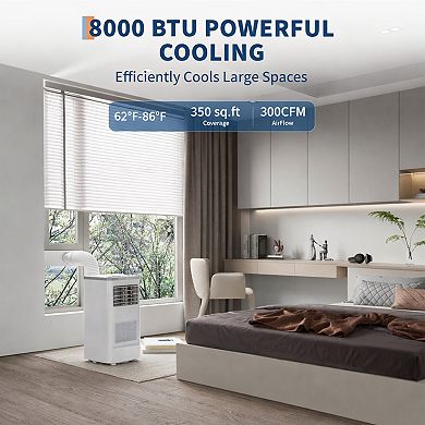 IDEALHOUSE 8000 BTU ABS Portable Air Conditioner with Remote