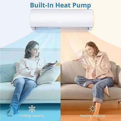IDEALHOUSE 12000 BTU WiFi Heating and Cooling Split Air Conditioner