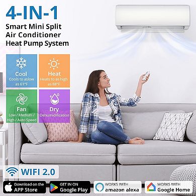 IDEALHOUSE 12000 BTU WiFi Mini Split AC