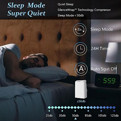 IDEALHOUSE 14000 BTU 3-in-1 ABS Portable Room Air Conditioner