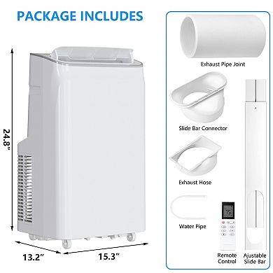 IDEALHOUSE 14000 BTU 3-in-1 ABS Portable Room Air Conditioner