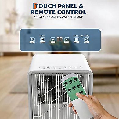 IDEALHOUSE 14000 BTU Mobile Air Conditioner with Cooling, Fan, Dehumidifier