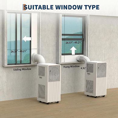 IDEALHOUSE 14000 BTU Mobile Air Conditioner with Cooling, Fan, Dehumidifier