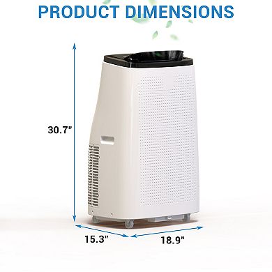 IDEALHOUSE 15000BTU 3-in-1 ABS Black Top Portable Air Conditioner