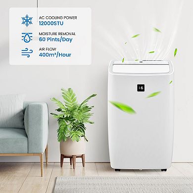 IDEALHOUSE 12000BTU 3-in-1 Quiet ABS Portable Air Conditioner