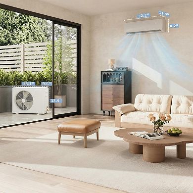 IDEALHOUSE 9000 BTU Inverter Mini Split AC Heat