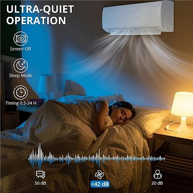 IDEALHOUSE 11500 BTU WiFi Heating and Cooling Split Air Conditioner