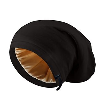 Adjustable Silk Bonnet Satin Lined Sleep Cap Curly Hair Women Men