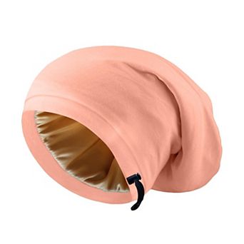 Adjustable Silk Bonnet Satin Lined Sleep Cap Curly Hair Women Men