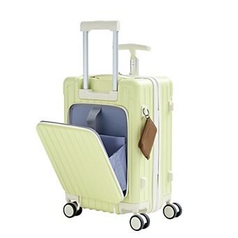 Mjkone 20 Inch Front-Opening Hardside Carry-On Luggage with Seat & TSA Lock