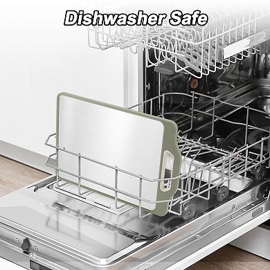 Double-Sided Stainless Steel Cutting Board Hygienic Kitchen Board