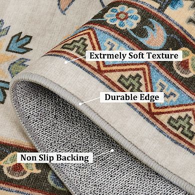 Imitation Cashmere Washed Foldable Printed Carpet Persia Yunli