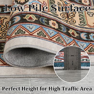 Imitation Cashmere Washed Foldable Printed Carpet Persia Yunli