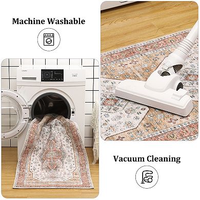 Chenille B Washed Foldable Printed Carpet Persian Vertical And Horizontal