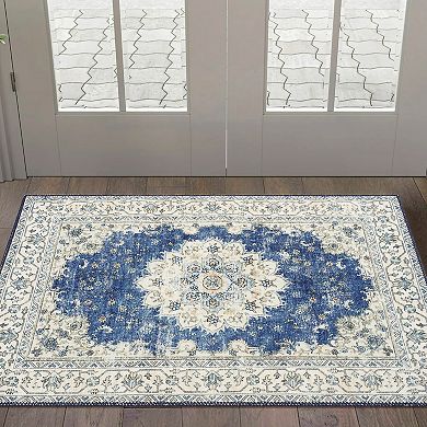 Chenille B Washed Foldable Printed Carpet Persian Yason