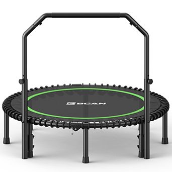 BCAN BT2 450/550LBS Mini Rebounder Trampoline for Adults with Bar,Bungees