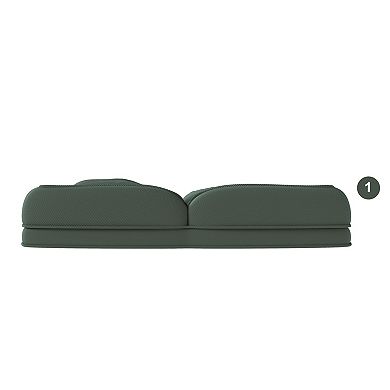 GOODSILO Foldable Ergonomic Upholstered Sofa Bed with Adjustable Positions and Pillows