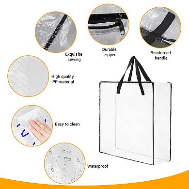 26 Inches 95 L Clear Wreath Storage Bags 95L for Decor Blankets Clothes