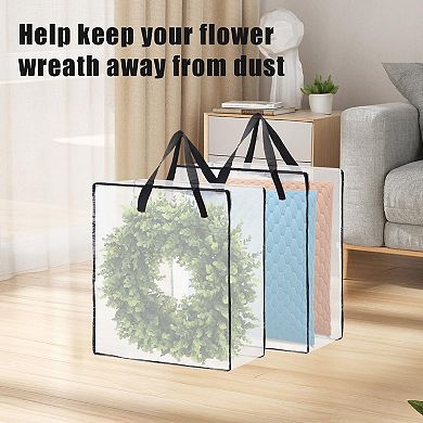 26 Inches 95 L Clear Wreath Storage Bags 95L for Decor Blankets Clothes