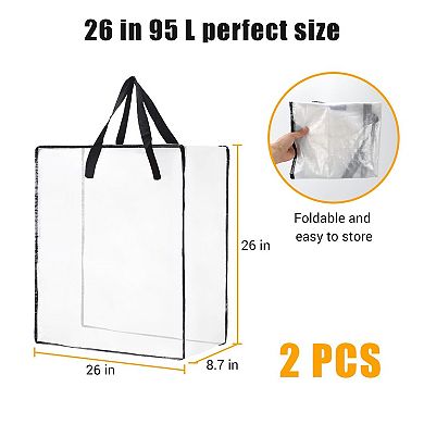 26 Inches 95 L Clear Wreath Storage Bags 95L for Decor Blankets Clothes