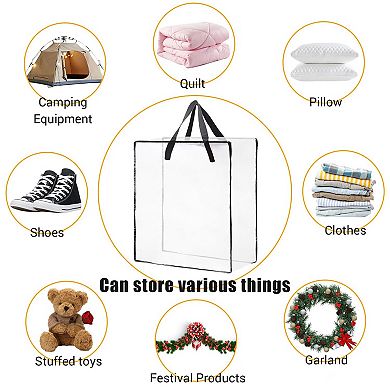 26 Inches 95 L Clear Wreath Storage Bags 95L for Decor Blankets Clothes