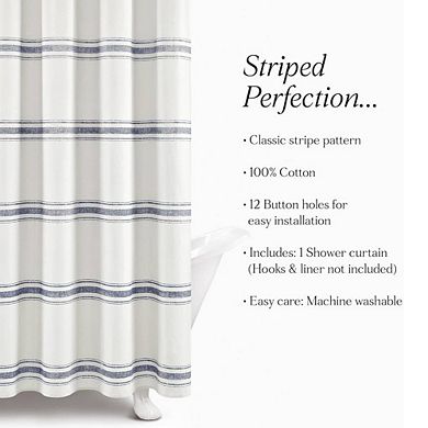 Farmhouse Stripe Shower Curtain