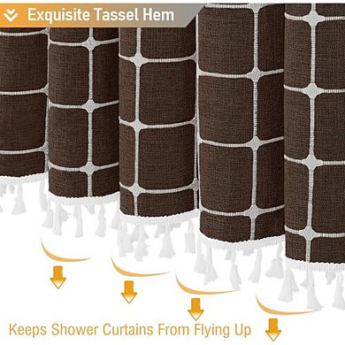 Bohemian Shower Curtain With Tassel
